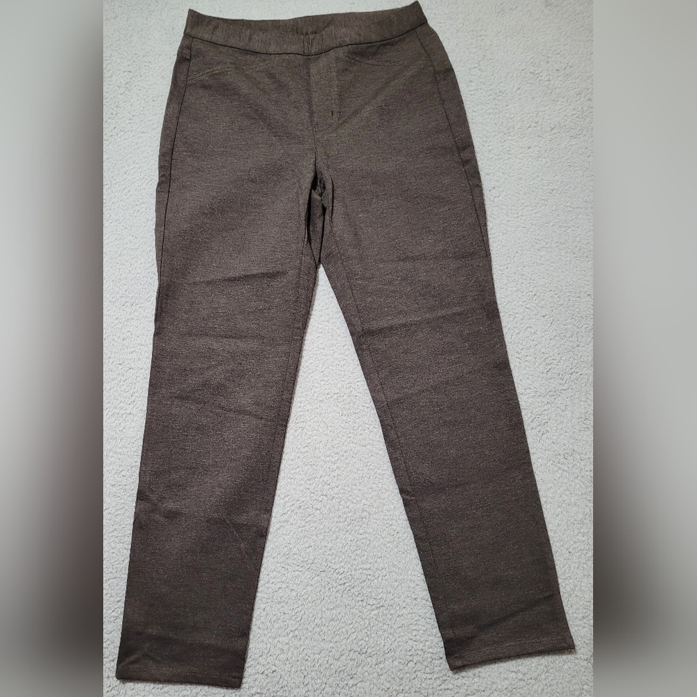 J. Jill Ponte Slim Leg Brown Pull On Pants Small